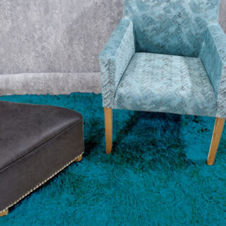 Tapete plain trecia turquesa 80×150